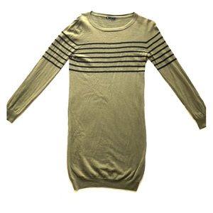 Olive green wool/cotton sweater dress